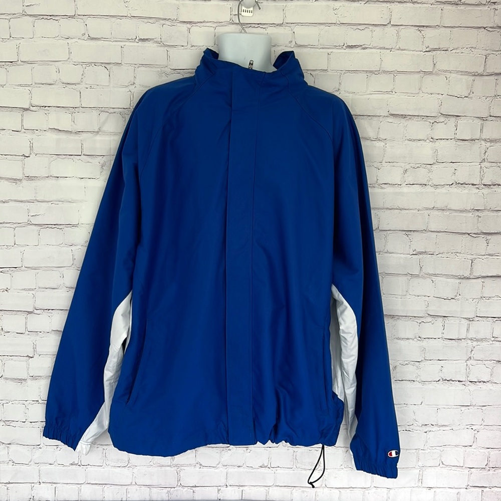 Vintage Champion windbreaker blue jacket size 2XL